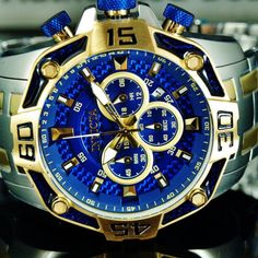 Brand New With Box And Cards!! Beautiful Watch!! 100% Working And Genuine!! Send An Offer!! Get This Deal! Mens Invicta Watches, Gold Plated Watch, Gold Watch Men, Invicta Watches, Silicon Bands, Mens Gold, Gold Case, Beautiful Watches, Men's Watch