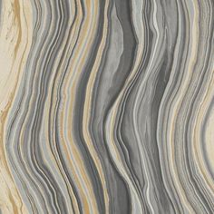 an abstract marble wallpaper with grey and gold stripes on the top, in shades of gray