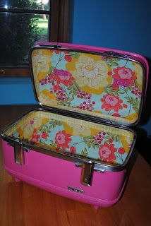 Painted Luggage, Makeup Suitcase, Diy Storage Boxes