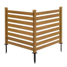 an image of a wooden fence with black posts on the top and bottom part of it