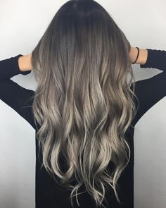 Grey Balayage, Ash Gray Hair Color, Ash Grey Hair, Girl Hair Colors, Spring Hair Color