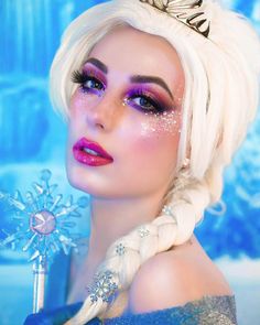 Elsa Makeup Tutorial, Colourful Makeup Looks, Everyday Natural Makeup, Colourful Makeup, Eyelash Perm Kit, Anna Und Elsa, Eyelashes And Eyebrows