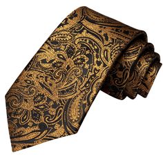 FEATURES Beautiful Eye-Catching Design High-Density Durable Fabric Perfect for Daily Dress, Business, Office, Meeting, Birthday, Wedding, Engagement, Ball Party and More Occasion. Comes in protective and simple packing, easy to wrap and ready to gift WHAT YOU GET Matching Necktie Matching Cufflinks Matching Pocket Square SPECIFICATIONS Material: 100% Jacquard Woven Silk Density of 1200 stitches Designer: Italian Necktie Size: 59.06''(150cm) in length and 3.35''(8.5cm) in width Handkerchief Size: Gold Tie For Father's Day Gift, Gold Tie Gift For Father's Day, Classic Gold Ties For Father's Day, Classic Gold Tie For Father's Day, Elegant Gold Suit And Tie Accessories For Father's Day, Elegant Party Ties For Father's Day, Elegant Gold Ties For Party, Elegant Adjustable Suit And Tie Accessories For Gifts, Elegant Brown Ties For Father's Day