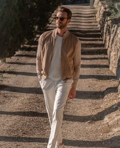 🌟NEW ITEM - Our new Almond Alcantara Bomber Jacket is skillfully made in Italy using premium beige Egyptian cotton and alcantara materials. With its double front zip closure and convenient side pockets, it adds a touch of sophistication to any summer ensemble, especially on chilly evenings. #piniparma #knitwear #bomberjacket #jacketstyle #almond #burntalmond #egyptiancotton #alcantara #menslifestyle #italianlifestyle #madeinitalia #italien #newitem #newarrivals Mens Italian Fashion, Pini Parma, Italian Clothing, Italian Shirts, Italian Lifestyle, Soft Beige, Italian Outfits, Mens Lifestyle