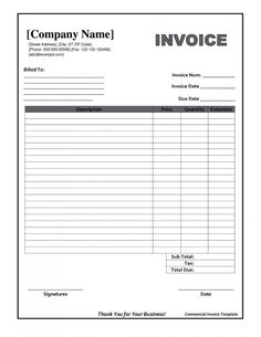 an invoice form is shown with the name and number on it, as well as