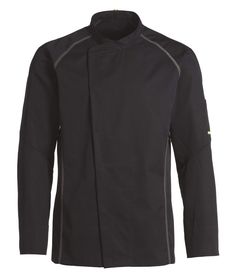 If you’re looking for unsurpassed quality and stylish, modern design, look no further than the Kentaur Unisex Chef/Waiter’s Jacket. Constructed of durable jersey, this sporty chef jacket will keep you cool while standing up to the rigors of the most demanding kitchen and FOH shifts. You’ll enjoy: 65/35 recycled poly cotton blend to enhance machine wash-ability Fashion-forward, sporty design that conveys the image of a modern hospitality professional A stylish stand-up collar with functional coll Black Long Sleeve Functional Outerwear, Professional Black Winter Outerwear, Modern Black Long Sleeve Outerwear, Professional Long Sleeve Black Outerwear, Professional Black Long-sleeve Outerwear, Professional Black Long Sleeve Outerwear, Professional Fitted Black Outerwear, Fitted Black Professional Outerwear, Fitted Professional Black Outerwear