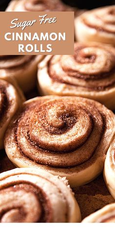 cinnamon rolls with the title sugar free cinnamon rolls