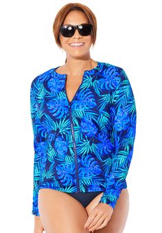 Whether you're going paddle boarding or simply hanging by the pool, you'll need some sun protection. Sunscreen, sure, but we suggest opting for a touch more cover, like our Zip Up Swim Shirt. It fits comfortably over your favorite swimsuit or our swim bra. It not only helps guard against the sun's rays but it's also chlorine resistant to help keep it from fading. Fitted long sleeve swim teeRuched sleeve detailFunctional zipperWear swim tee over your swimsuit, in & out of the water. Does not feat Swim Bra, Long Sleeve Swim, Swim Shirt, Fitted Long Sleeve, Swim Shirts, Swimsuits For All, Swimsuit Shops, 50 Fashion, Swimwear Fashion