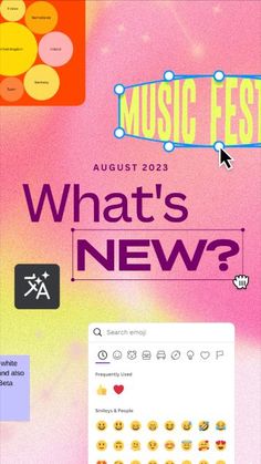 an advertisement for music fest with the words what's new?