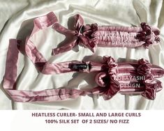 Silk Heatless curl SET, Small and Large curler no heat curling ribbon, curler with Scrunchies, Mother Daughter gift Hair Curlers Cordless, Heatless Curls Overnight Tools, Robe Strap Curls, Heatless Curls Overnight Bath Robe, Robe String Hair Curls, Heartless Curls Bath Robe, Silk Curler, Curl Hair Without Heat, Heatless Curler