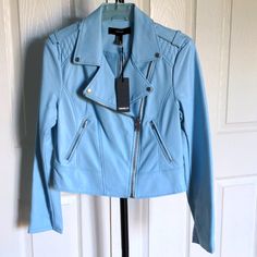 Moto Forever 21 Faux Leather Blue Jacket, New With Brand Tag But No Price Tag. The Material Is Soft With Lining. Trendy Blue Leather Jacket With Zipper, Trendy Blue Leather Jacket With Zipper Closure, Blue Trendy Leather Jacket For Spring, Blue Spring Biker Jacket For Work, Blue Biker Jacket For Spring Workwear, Blue Biker Outerwear For Spring, Trendy Blue Biker Jacket For Spring, Blue Biker Leather Jacket For Spring, Spring Blue Biker Jacket