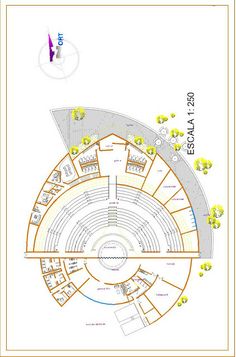 the floor plan for an ancient roman theatre