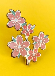 Cherry Blossom Branch Brooch Hard Enamel Pin Badge Cherry - Etsy Pink Flower Enamel Brooch, Spring Flower Enamel Pin Gift, Spring Flower Enamel Pin As A Gift, Spring Flower Enamel Pin For Gift, Spring Brooch Pins As Gifts, Pink Flower Enamel Pin, Spring Gift Enamel Pin, Blossom Branch, Cherry Blossom Branch