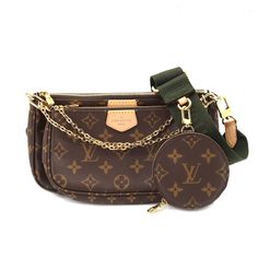 Louis Vuitton Monogram Multi Pochette Accessoires Shoulder Bag Size: W24 X H13 X D4.5cm Shoulder: Maximum 115cm (Adjustable) Chain: 52cm (Not Adjustable) Pouch: W19 X H11 X 3cm Coin Case: W9 X H9 X D2.5cm Color: Body: Monogram X Khaki Metal Fittings: Gold Louis Vuitton Bag, Louis Vuitton Monogram, Coin, Bag Lady, Louis Vuitton, Pouch, Monogram, Shoulder Bag, Chain