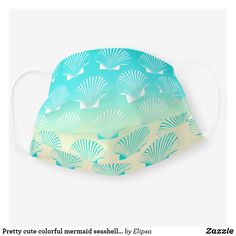 Pretty cute colorful mermaid seashell pattern cloth face mask Colorful Mermaid, Mermaid Seashell, Seashell Pattern, Face Mask Pattern, Seashells Patterns, Mask Tutorial, Mask Pattern, Face Masks For Kids, Trendy Face Masks