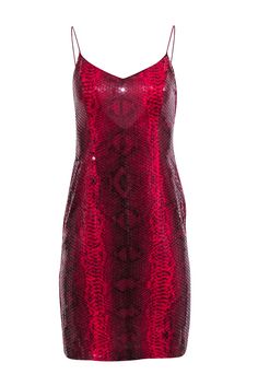 Current Boutique-Basix II - Red Silk Sequin Sleeveless Mini Dress Sz 4 Red Contrast Sequin Summer Dress, Glamorous Red Sleeveless Sequin Dress, Red Sleeveless Sequin Dress For Summer, Red Summer Sequin Dress With Contrast Sequins, Red Contrast Sequin Dress For Summer, Dress Reference, Red Clothes, Edgy Glam, Black Stiletto Heels