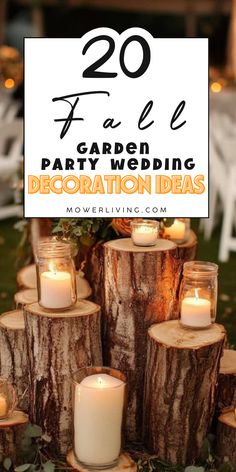 Fall Garden Party Wedding Decoration Ideas Unique Fall, Fall Garden, Garden Party Wedding, Autumn Garden, Wedding Decoration