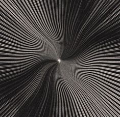 an abstract black and white photo with lines in the center, forming a spiral pattern