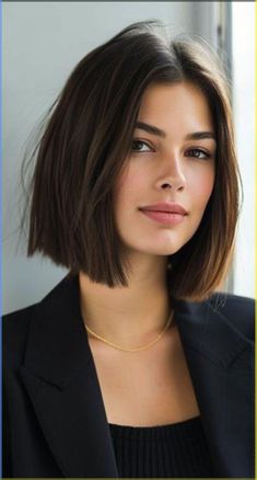 Make a bold statement with our collection of 27 straight bob haircuts for 2024. These styles are all about making an impression with sleek simplicity. Straight Edge Bob, Bob Lengths Chart, Straight Cut Bob Shoulder Length, Silver Hair Bob Haircut, Clean Bob Haircut, Make Up For Short Hair, Short Haircuts For Women With Straight Hair, Short Bob Hairstyles Straight Hair, Trend Haircut 2024