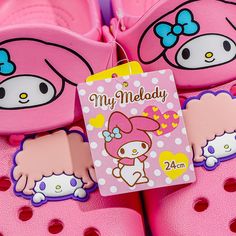 This super kawaii pair of large-sized sandals has illustrations of My Melody and cute rubber charms of hearts and My Sweet Piano! Wear this comfy pair while lounging around the house. The pink slippers are made from EVA — a special rubber-like resin material. Made from EVA resin One size fits most (women’s sizes): 24 cm / US 7.5-8 / EU 38-38.5 Cute Eva Slide Sandals, Cute Slide Sandals In Eva, Cute Slide Sandals With Eva Material, Pink Open Toe Eva Slippers, Cute Slip-on Eva Sandals, Pink Non-slip Synthetic Slippers, Cute Non-slip Slide Flip Flops, Cute Non-slip Slide Slippers, Playful Plastic Slip-on Sandals