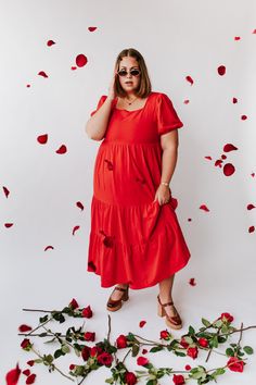 Introducing the Flinders Tiered Maxi Dress, a must-have for any fashionista! The stunning red color will turn heads while the tiered design adds a touch of elegance. Perfect for any occasion, this dress is both comfortable and stylish. Get ready to make a statement!