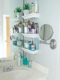 bathroom storage ideas that are easy to do in less than 5 minutes, and under $ 10