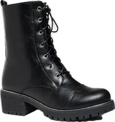 Ankle Combat Boots, Girl Vibe, Flirty Dresses, Combat Boot, Leather Moto, Leather Moto Jacket, Leather Lace, Moto Jacket, Chunky Heel