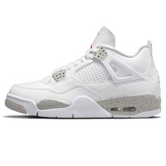 Jordan 4 White, Dr Shoes, Jordan Model, Womens Basketball Shoes, Jordan 4s, Flight Club, Jumpman Logo, Retro 4, Sneaker Sale