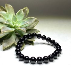 Black Tourmaline Bead Bracelet Black Tourmaline is one of the most powerful crystals to protect your home, office and yourself, as it carries an extremely high-vibrational grounding and protective energy. It provides extreme protection against any negative or harmful energy, including EMF protection and geopathic stress. Black Tourmaline clears, cleanses and unlocks all energy blockages within your home as well. You will receive 1 (ONE)Black Tourmaline Beaded bracelet. We will be more than happy Cheap Black Gemstone Beads Stretch Bracelet, Most Powerful Crystals, Powerful Crystals, Black Tourmaline Bracelet, Protective Energy, Black Tourmaline Crystal, Emf Protection, High Vibrational, Tourmaline Bracelet