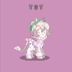 an animal pixel art with the word tbt on it's back and bottom corner