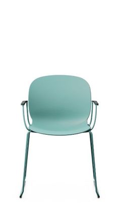 a green chair on a white background