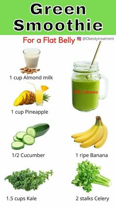 green smoothie recipe for a flat belly