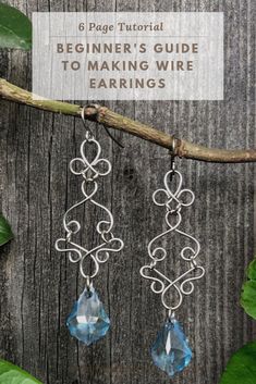 This beginner's level tutorial will guide you step-by-step in how to make a pair of simple, elegant wire-wrapped earrings in the style shown in the images. I called these the "Beautiful Baroque" EarringsThis is a simple, 6 page tutorial. Short and sweet! The guide is broken down into 20 steps with 23 photos and detailed, easy to follow instructions.The tutorial include instructions on how to make your own ear wires. Rings Diy Wire, How To Make Wire Earring Hooks, Wire Earrings Tutorial, Unique Nickel-free Wire Earrings, Bohemian Nickel-free Wire Earrings, Adjustable Nickel-free Copper Wire Wrap Earrings, Easy Earrings, Rings Diy, Jewelers Tools