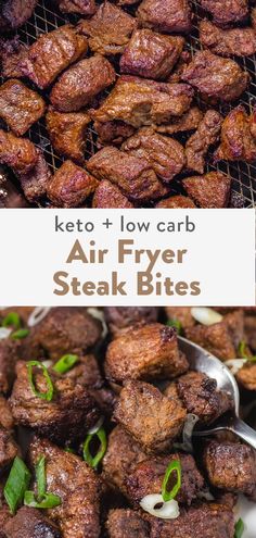 keto and low carb air fryer steak bites