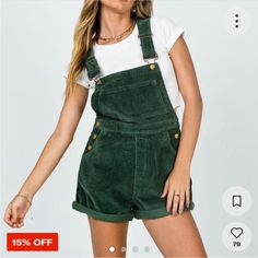 Great Condition Super Cute Khaki Overalls, Short Overalls, Corduroy Overalls, Suspender Pants, Corduroy Shorts, Playsuit Romper, Overalls Women, Type Of Pants, Color Khaki