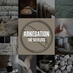 there is a collage of photos with the words abnectation in it