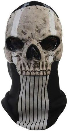 PRICES MAY VARY. High-Grade Material: This Ghostface skull mask is made of natural latex and fabric, allowing for long-lasting wear and a perfect fit for all face shapes, Halloween Ghost skull full face mask suitable for all crazy fans Breathable & Safe: Halloween Ghost mask is designed with breathable holes, mesh eye hole design and elastic cloth on the back for a comfortable feeling, will not feel tight, Ghostface costume mask is easy to wear and is lightweight to carry anywhere Realistic Skul Cod Ghost Mask, Call Of Duty Ghost, Cod Ghost, Ghost Mask, Scary Halloween Masks, Skeleton Mask, Mascaras Halloween, Cosplay Helmet, Ghost Skull