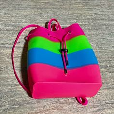 Size 9.5 X 8 Inches. In Excellent Condition No Rip Or Tear. Never Used. For Kids Or Adults Back To School Multicolor Pouch Bag, Fun Multicolor Standard Backpack, Pink Casual Bag For Gift, Pink Casual Bag For Gifts, Casual Pink Bag For Gift, Pink Casual Backpack For Gift, Casual Pink Bag For Gifts, Casual Pink Bag As A Gift, Pink Casual Backpack For Gifts