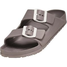 Norty Women's Casual Slide Sandal with 2 Adjustable Buckle Straps, Lighweight and comfortable makes these a go to sandal, Perfect for a day out where there is water involved or wear around the house, Adjustable straps for the perfect fit, Quick drying and easy to clean, All man made materials, Made in China, #41955 Size: 11.  Color: Gray.  Gender: female.  Age Group: adult. Footbed Sandals, Women's Casual, Womens Flats, Slide Sandals, Indore, Gender Female, Clothing And Shoes, Womens Sandals, Casual Women