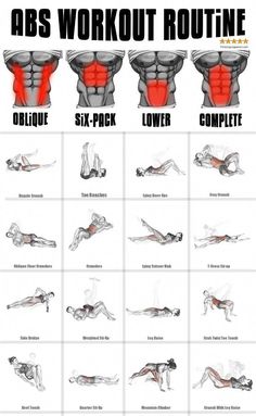 the abs workout routine is shown in this image