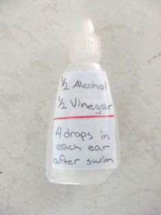 Homemade Swimmers ear drops... Alcohol dries out the ear and vinegar kills bacteria.  It works! Swimmers Ear Drops, Swim Ear, Autogenic Training, Swimmers Ear, Ear Drops, Homemade Remedies, The Ear