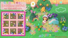 an animal crossing game is being played on the nintendo wii, and it's very colorful