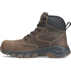 Carolina Men's Subframe 6" Composite Toe Slip Resistant Work Boot -Brown- CA5556 On Sale Now! This Item Ships FREE! Crafted for long-lasting durability and featuring a protective composite toe, this boot keeps you safe on the job, with its slip-resistant outsole and static dissipative (SD) technology provides security and stability, even on slippery surfaces. Men’s 6” Lightweight SD Comp Toe Work Boot Utopia Cafe Leather Upper Composite Safety Toe Cap Mesh Lining EVA Midsole Removable Dual Densi Brown Slip-resistant Ankle-high Boots, Brown Slip-resistant Waterproof Boots With Closed Toe, Brown Waterproof Slip-resistant Boots With Closed Toe, Brown High-top Slip-resistant Work Boots, Brown Work Boots With Cushioned Footbed For Outdoor Work, Brown Cushioned Work Boots For Outdoor, Brown Lace-up Slip-resistant Work Boots, Work Boot, Medium Brown