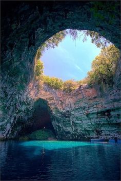 an image of the inside of a cave