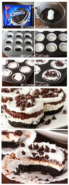 the steps to making an oreo cookie cake