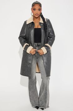 Buy No Pressure Washed Faux Leather Trench in Charcoal from Fashion Nova. These Jackets & Coats are available in most sizes. Receive free US shipping on o