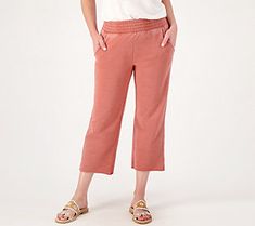 These cozy pants keep you comfy (and a little breezy, thanks to the cropped leg). Pull them on at the beach on a windy afternoon or for a quick trip to the grocery store, for comfort that makes every activity so much better! From AnyBody® Lounge and Sleepwear. Beachy Cotton Bottoms With Relaxed Fit, Beachy Relaxed Fit Cotton Bottoms, Beachy Relaxed Cotton Bottoms, Casual Cotton Bottoms For Warm Weather, Casual Relaxed Fit Sweatpants For Beach, Summer Vacation Capris With Pockets, Comfortable Summer Sweatpants With Pockets, Versatile Summer Sweatpants With Elastic Waistband, Casual Bottoms With Elastic Waistband For Warm Weather