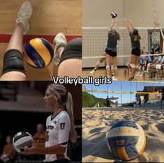 volley ball girls are playing volleyball on the court