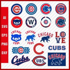 Chicago Cubs Mlb Svg Cut Files Baseball Clipart Bundle Cubs Logo, Cubs Win, Baseball Shirt