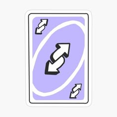 an arrow pointing to the right with arrows coming out of it on a purple background sticker